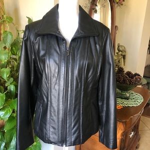 Worthington Black Genuine Lambskin Jacket  CL7
